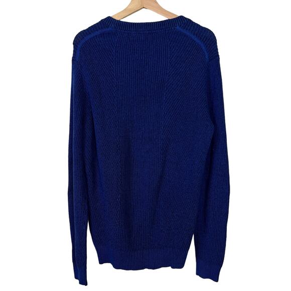 Ted Baker London Mixme Directional Ribbed Crewneck Blue Sweater SZ 4 (US Large) - Picture 9 of 9